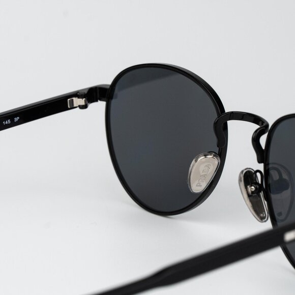 Prada Men Sunglasses Black Polarized Round PRB51S 1AB5Z1 NEW AUTHENTIC - Picture 7 of 13